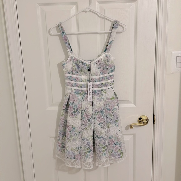 For Love And Lemons Loretta Lace Floral Mini Dress Ivory NWT Size XS - Picture 8 of 14